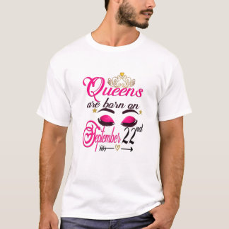 T-shirt Les Femmes Reines Sont Nées Le 22 Septembre Virgo 