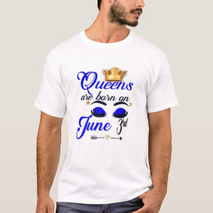 T-shirt Les Femmes Reines Sont Nées Le 3 Juin Gemini Girl