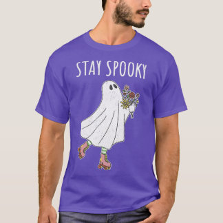 T-shirt Les Femmes Restent Éffrayant Beau Roulon Patinage