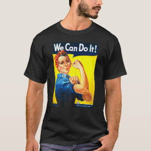 T-shirt Les Femmes Rosie Le Riveter Nous Pouvons Le Faire!