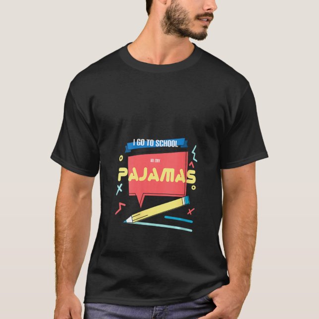 T-shirt Les Femmes Va À L'École Dans Mon Pyjamas Enfant (Devant)