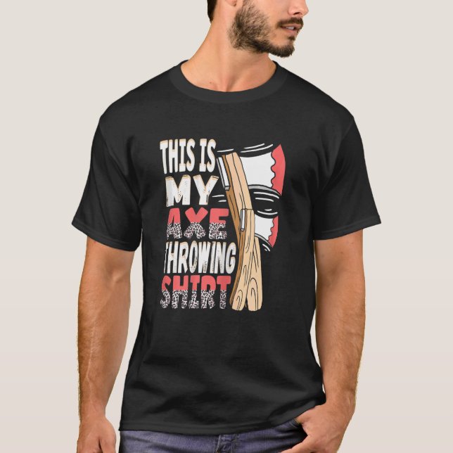T-shirt Les Femmes Voici Mon Ax Jetant Une Hache Léopard A (Devant)