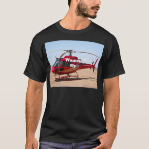 T-shirt Les femmes volent en hélicoptère