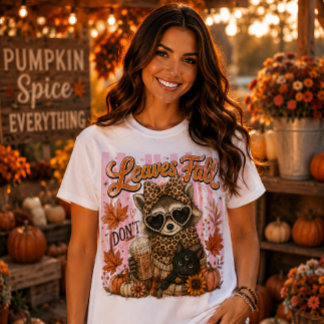 T-shirt Les feuilles tombent, je ne suis pas mignon Raton