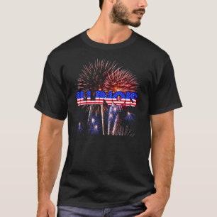 T-shirt Les feux d'artifice de l'Illinois