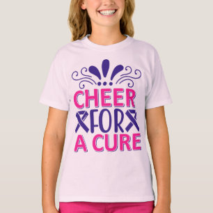 T-shirt Les filles applaudissent pour un rose et pourpre