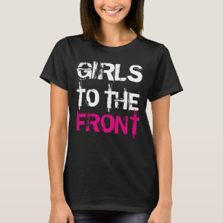 T-shirt Les filles au | avant blanc, rose et noircissent
