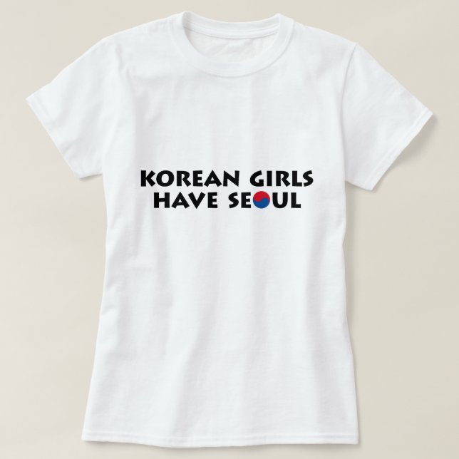 T-shirt Les filles coréennes ont Séoul (Design devant)