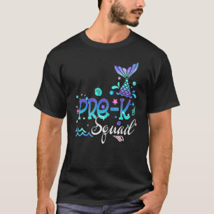T-shirt Les Filles De L'Escadron De Sirène De Pré-Kinder M