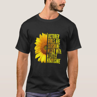 T-SHIRT LES FILLES D'OCTOBRE SONT SOLEIL MIXTE HURRICANE S