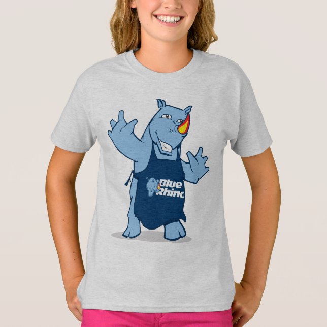 T-shirt Les Filles du Rhino bleu (Devant)