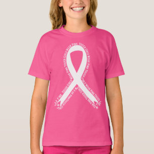 T-shirt Les Filles Dures Portent Une Sensibilisation Au Ca