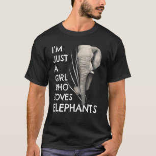 T-shirt Les Filles Eléphantes Les Femmes Juste Une Fille Q