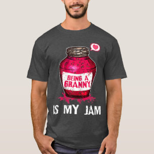 T-shirt Les Filles Être Granny Est Mon Jam Grand-Mère Drôl