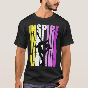 T-shirt Les filles inspirent l'entraîneur de patinage sur 