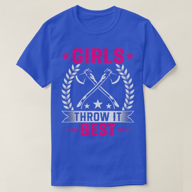 T-shirt Les Filles Jetent Le Meilleur Jeu Ax Hatchet Throw (Design devant)