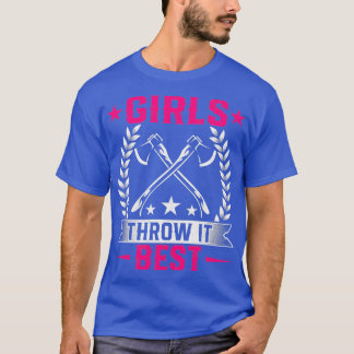 T-shirt Les Filles Jetent Le Meilleur Jeu Ax Hatchet Throw