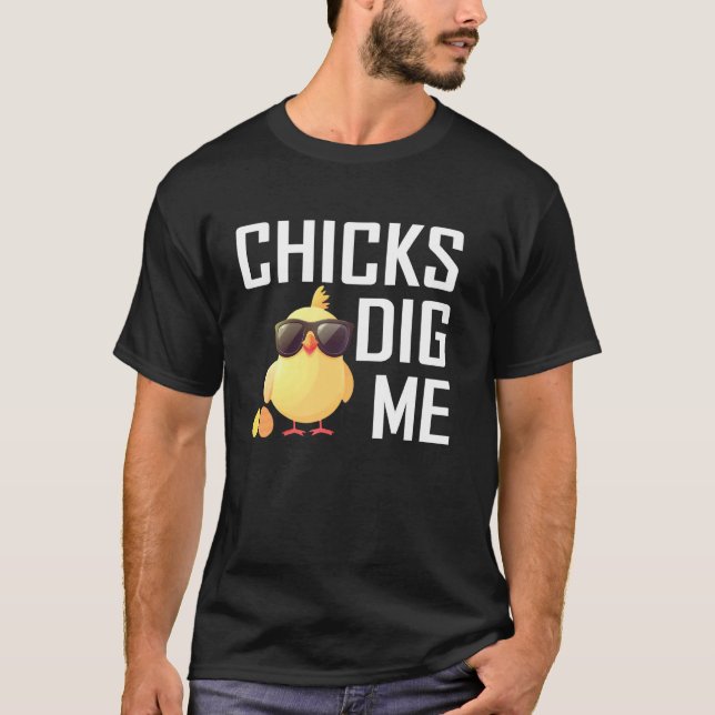 T-shirt Les filles me trouvent drôle à la chasse aux œufs  (Devant)