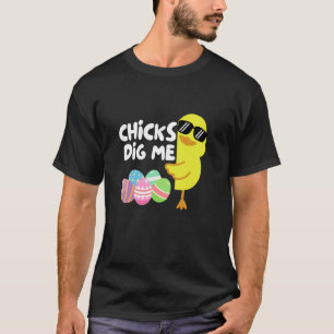 T-shirt Les filles me trouvent mignon Funny Pâques Humour
