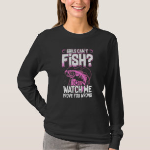 T-shirt Les Filles Ne Peuvent Poisson Me Regarder Prouver