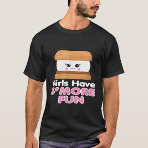 T-shirt Les Filles Ont Plus Amusant Camping Pun Girl Outdo