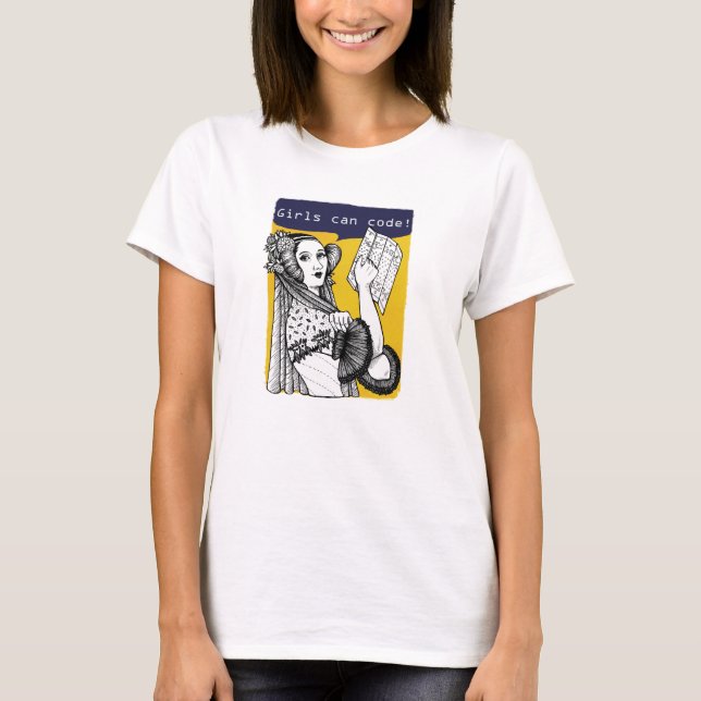 T-shirt Les filles peuvent coder ! (Devant)