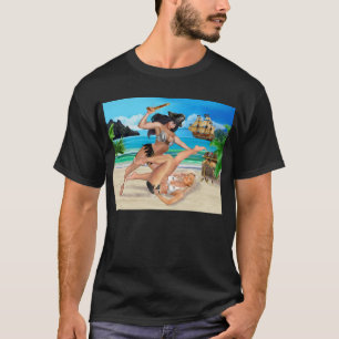 T-SHIRT LES FILLES PIRATES QUI SE BATTENT