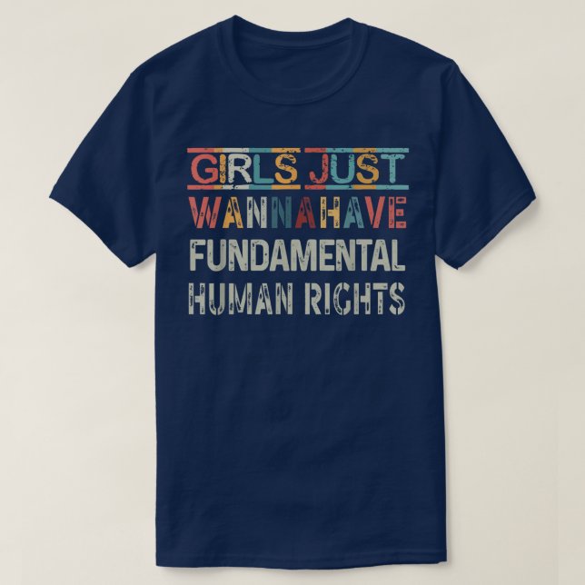 T-shirt Les filles veulent avoir des droits fondamentaux 2 (Design devant)