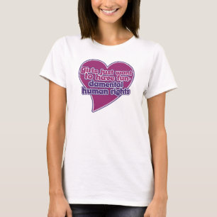 T-shirt Les filles veulent juste avoir des droits humains 