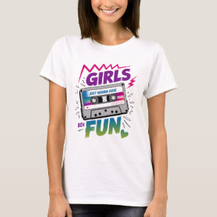 T-shirt Les Filles Veulent Juste S'amuser Rétro