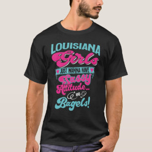 T-shirt Les Filles Veux Juste Avoir Une Attitude Sûre Et B