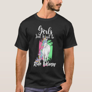T-shirt Les Filles Voulaient Juste Faire Le Tour Des Cheva