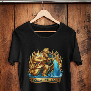 T-shirt Les flammes héroïques des pompiers