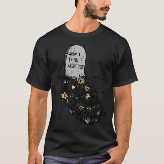T-shirt Les Fleurs Se Développent De Mon Grave