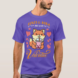 T-shirt Les Folies Et Boba Sont Ma Saint Valentin Pour La 