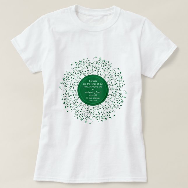 T-shirt Les forêts, les poumons de notre Terre Convivial p (Design devant)