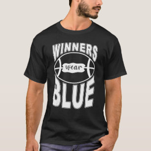T-shirt Les gagnants portent Blue High School Football Tea