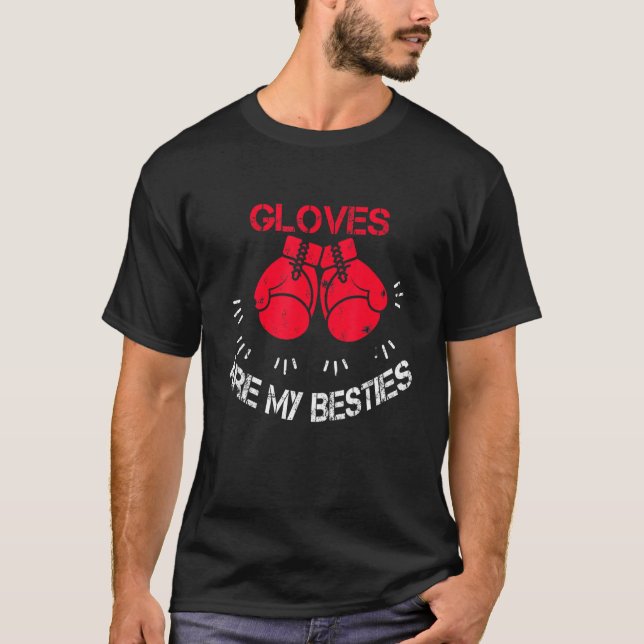 T-shirt Les Gants Sont Mes Besties Boxer Gants Boxer (Devant)