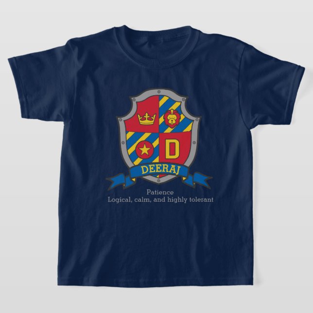 T-shirt Les garçons de Dheeraj nom et sens chevaliers bouc (Poser)