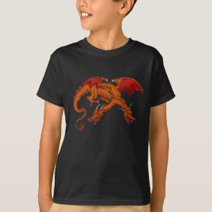 T-shirt Les garçons deux ont dirigé la chemise de dragon