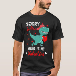 T-shirt Les Garçons Dinosaure Tenir Coeur Désolé Mesdames