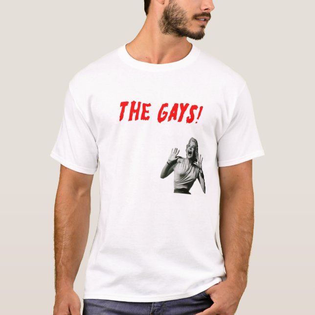 T-SHIRT LES GAYS ! HUMOUR GAY PRIDE LGBTQ (Devant)