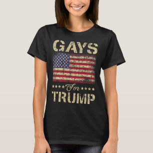 T-shirt Les Gays Pour Les Étoiles Trump Et Le Drapeau Amér