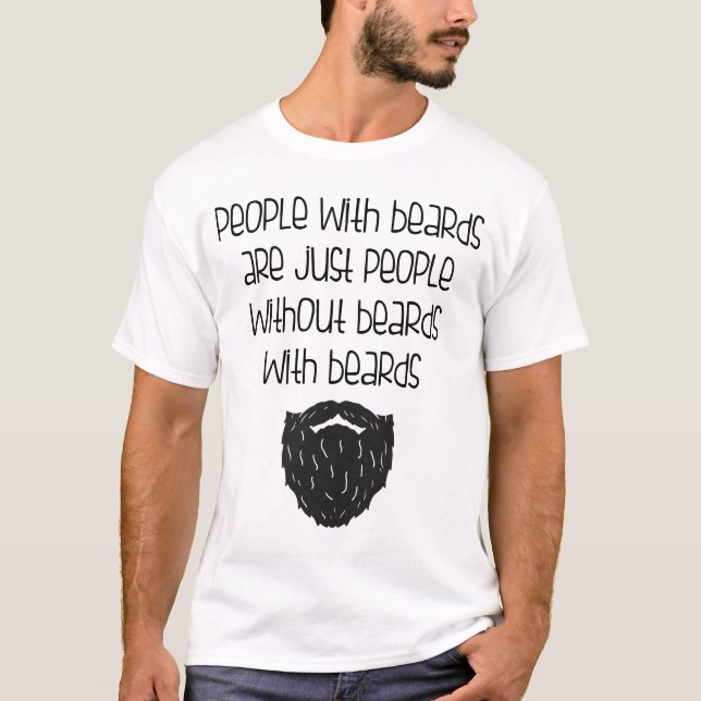 T-shirt Les gens avec la barbe Drôle Père Anniversaire Sar (Devant)