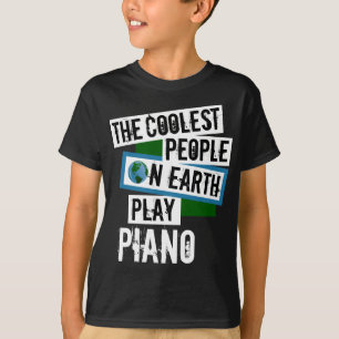 T-shirt Les gens les plus froids de la Terre Jouer Piano
