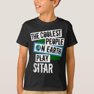 T-shirt Les gens les plus froids sur Terre Jouer Sitar
