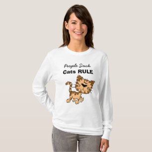 T-shirt Les gens sucent, chemise de règle de chats
