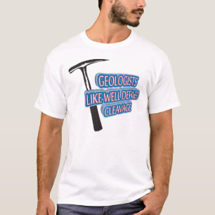 T-shirt Les géologues aiment le décolleté bien défini