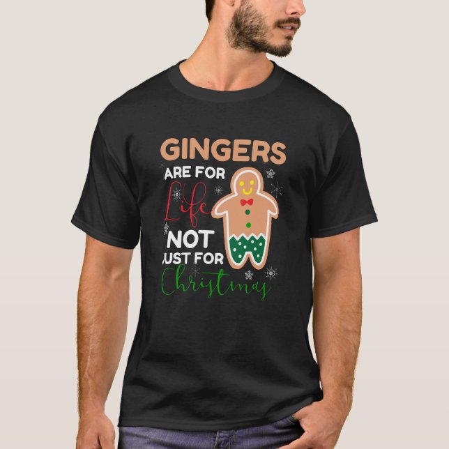 T-shirt Les Gingers sont pour la vie Noël présent (Devant)