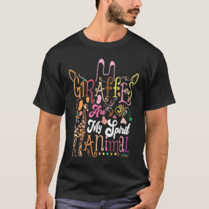 T-shirt Les girafes sont mon esprit animal coloré girafe p
